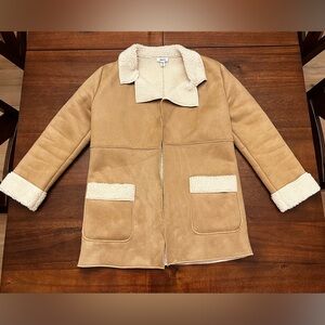 Tan Suede-like with Fleece Women’s Coat
